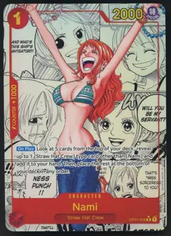 One Piece CCG Nami The Premium Best Booster Nami Manga Alt Art OP01-016 - Image 1
