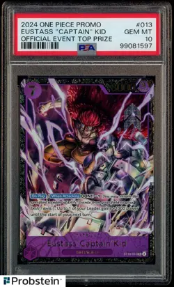 2024 One Piece Promo Official Event Top Prize #013 Eustass Captain Kid PSA 10 - Image 1