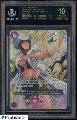 2024 One Piece Wings of Captain #OP04064 Ms. All Sunday SP BGS 10 BLACK LABEL - Image 1