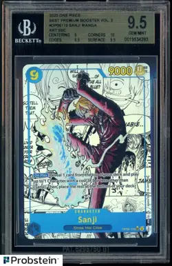 2025 One Piece The Best Premium Booster Vol.2 OP06119 Sanji Manga Art BGS 9.5 - Image 1