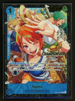 TCG 2025 One Piece EN Championship 25-26 Top 64 #050 Nami Sealed - Image 1