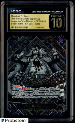 2025 One Piece Marshall.D.Teach Legacy/Master JPN Gold OP09-093 CGC 10 PRISTINE - Image 1