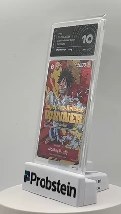 2022 One Piece Super Pre-Release Winner Foil Promo Monkey D Luffy AI Grading 10 - Image 2