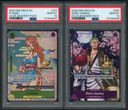 One Piece Championship 25-26 Event Pack O-Nami & Zoro-Juurou Sequential PSA 10 - Image 1