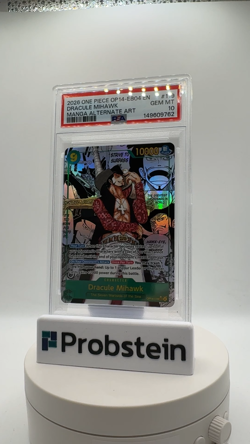 2026 One Piece OP14-EB04 EN Manga Alternate Art #119 Dracule Mihawk PSA 10 - Image 2