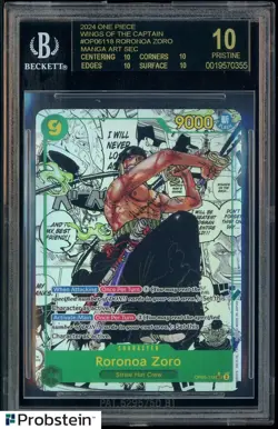 2023 One Piece Wings of Captain OP06-118 Roronoa Zoro BGS 10 BLACK LABEL - Image 1
