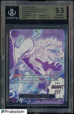 2025 One Piece Best Premium Bstr V.2 OP09078 Gum-Gum Giant BGS 9.5 GEM MINT - Image 1