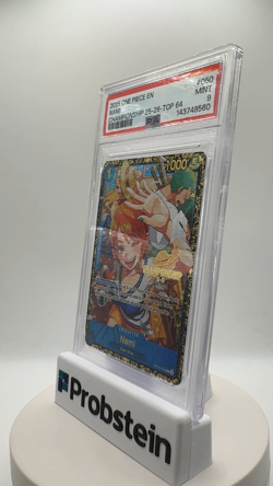 2025 One Piece EN Championship 25-26 Top 64 #050 Nami PSA 9 MINT - Image 2