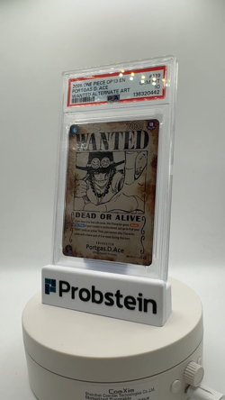 #3 2025 One Piece EN OP13 Wanted Alternate Art #119 Portgas D Ace PSA 10 - Image 2