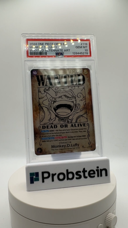 #2 2024 One Piece OP09 EN Wanted Alternate Art #119 Monkey D Luffy PSA 10 - Image 2