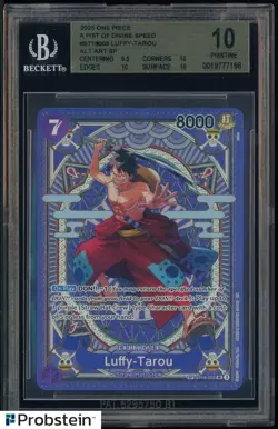 2025 One Piece A Fist of Divine Speed ST18005 Luffy-Tarou SP BGS 10 PRISTINE - Image 1