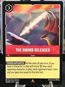 Disney Lorcana Shimmering Skies #133 The Sword Released Rare - Image 1