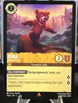 Disney Lorcana Shimmering Skies #1 Koda Rare - Image 1