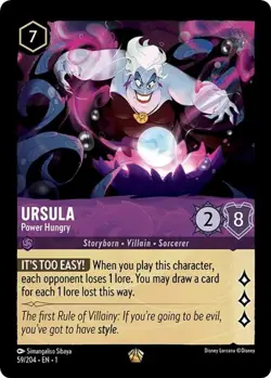 1x Ursula - Power Hungry - 59/204 - Legendary NM-Mint Disney Lorcana: The First - Image 1