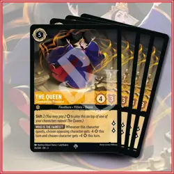 Disney Lorcana TCG: The Queen Commanding Presence 026/204 x4 Super Rare - Image 1