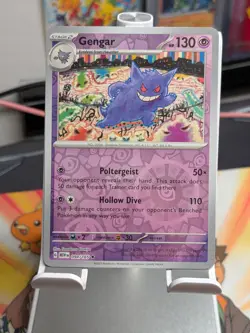 3 Card Pokemon REVERSE Holo Gengar Haunter Gastly 094 - MEW 151 - Image 2