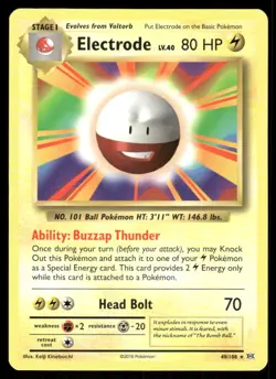 Electrode 40/108 XY Evolutions Pokemon TCG trading card - Image 1