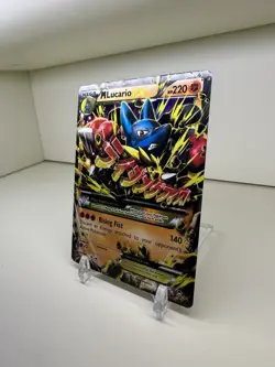 Pokemon TCG M Lucario EX Holo Ultra Rare Card 55/111 Furious Fists - Image 2