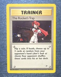 Vintage Pokemon TCG Card - The Rocket's Trap Gym Heroes 19/132 Holo Rare - Image 1