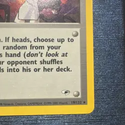 Vintage Pokemon TCG Card - The Rocket's Trap Gym Heroes 19/132 Holo Rare - Image 4