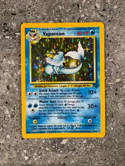 Pokemon TCG Cards Vaporeon 12/64 Jungle Holo Rare EXC - Image 1