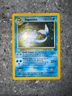 Pokemon TCG Cards Vaporeon 12/64 Jungle Holo Rare EXC - Image 3
