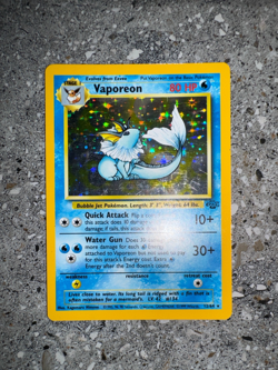 Pokemon TCG Cards Vaporeon 12/64 Jungle Holo Rare EXC - Image 4