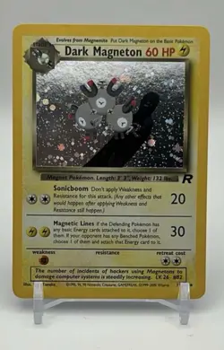 Pokemon Dark Magneton Team Rocket Holo Rare 60 HP Unlimited 11/82 English Card - Image 1