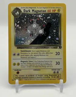Pokemon Dark Magneton Team Rocket Holo Rare 60 HP Unlimited 11/82 English Card - Image 5