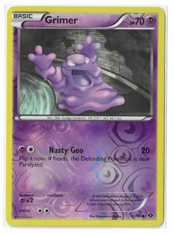 Grimer 52/99 Reverse Holo Next Destinies Black & White B&W Pokemon TCG Card LP - Image 1