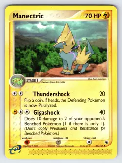 Manectric 39/109 EX Ruby & Sapphire Pokemon Card e-Series Nintendo Uncommon VLP - Image 1