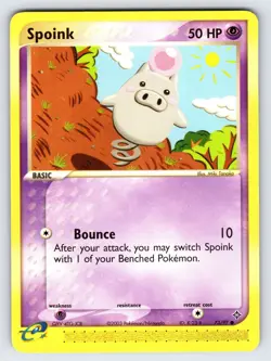 Spoink 74/97 EX Dragon Pokemon Card Nintendo e-Series Non Holo Common - Nm/Vlp - Image 1