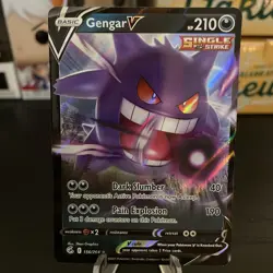 GENGAR V Holo Ultra Rare Pokemon Card Fusion Strike TCG 156/264 NM - Image 1