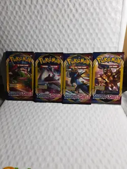 Pokemon SWORD & SHIELD BASE SET 3 Card Booster Packs - 4 Packs Full Art Set - Image 1