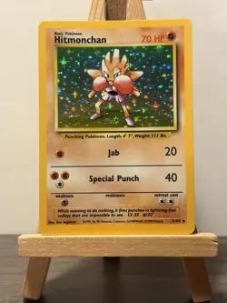 Hitmonchan 7/102 Holo 1999 WOTC Pokemon TCG Card Base Set - Image 1