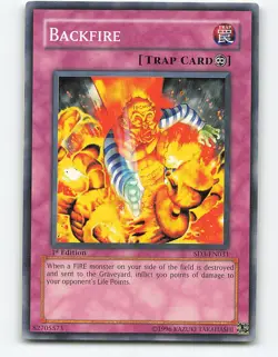 Backfire #SD3-EN031 1st Edition Yugioh Card - Image 1