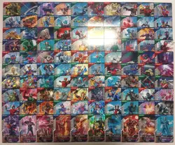 Lot of 100 Japanese Kamen Rider Battle: GANBA LEGENDS Normal & Rare Card Set - Image 1