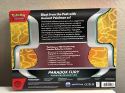 Pokemon TCG Paradox Fury Premium Collection Promo Cards 7 Boosters * Sealed - Image 2