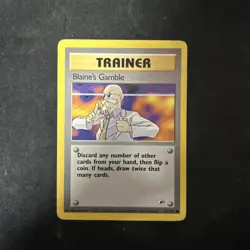 BLAINE’S GAMBLE - Gym Heroes Set - 121/132 - Common - Pokemon Card D1 - Image 1