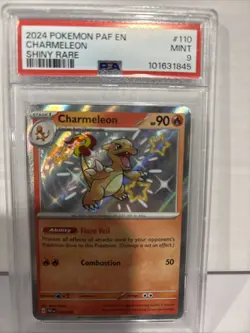 2024 Pokemon PAF en Charmander Shiny Rare Card PSA 9 - Image 1