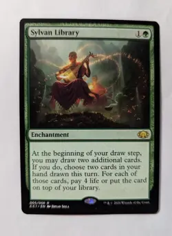 1x Sylvan Library NM - Commander Collection Green Magic MTG x1 - Image 1