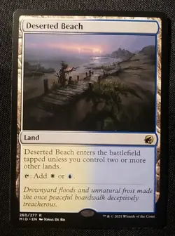 Deserted Beach 260/277 Innistrad: Midnight Hunt NM Magic The Gathering Mtg - Image 1