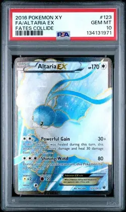 Altaria EX (Full Art) 123/124 Fates Collide Holo Pokemon 2016 PSA 10 - Image 1