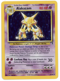 ALAKAZAM 2002 Pokemon TCG Legendary Collection Holo Rare #1/110 - Image 1