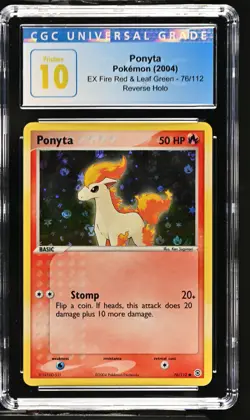 2004 Pokemon Ponyta 76/112 Reverse Holo EX Fire Red Leaf Green CGC 10 Pristine - Image 1