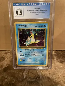Pokemon Lapras Holo w/ Swirl #131 The Mystery of the Fossils CGC 10 - Image 1