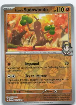 Ethan's Sudowoodo 093/182 Common Reverse Holo SV10: Destined Rivals NM Pokemon - Image 1