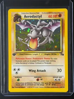 Pokemon TCG RARE COSMOS Aerodactyl Prerelease Promo Holo Foil Near Mint European - Image 4
