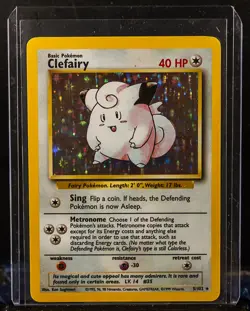 Clefairy 1999 Pokemon Set Unlimited #5/102 Rare Holo - Image 1