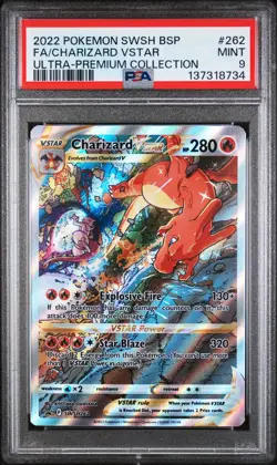 Fa/Charizard Vstar Pokemon Swsh Black Star Promo 262 NM PSA 9 - Image 1
